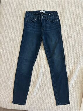 PAIGE Verdugo Ankle Skinny Jeans Dark Wash Size 27 Stretch Denim